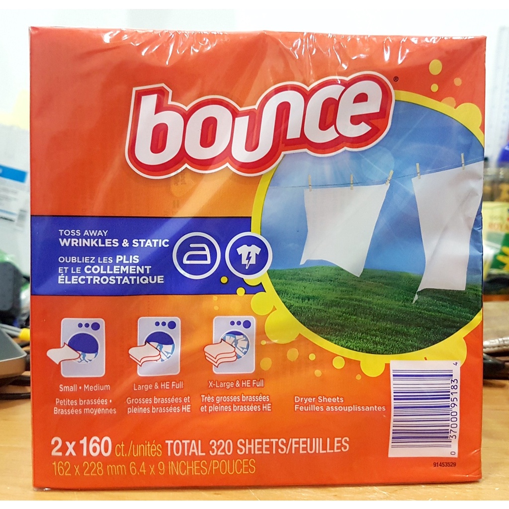 Giấy thơm Bounce USA lốc 2 hộp 320 tờ