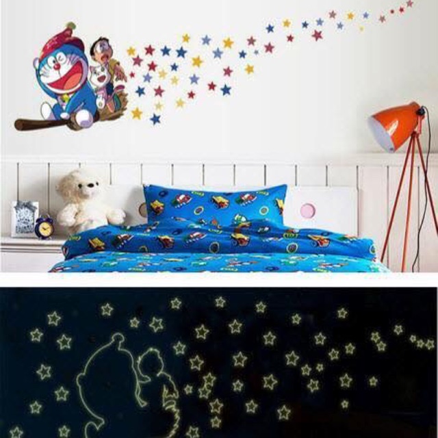 Decal đoremon dạ quang 