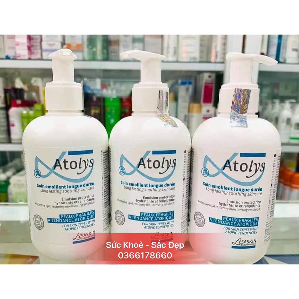 Sữa tắm Atolys Gel Nettoyant Surgras 200ml cho da khô - Giảm ngứa, rát cho da cơ địa