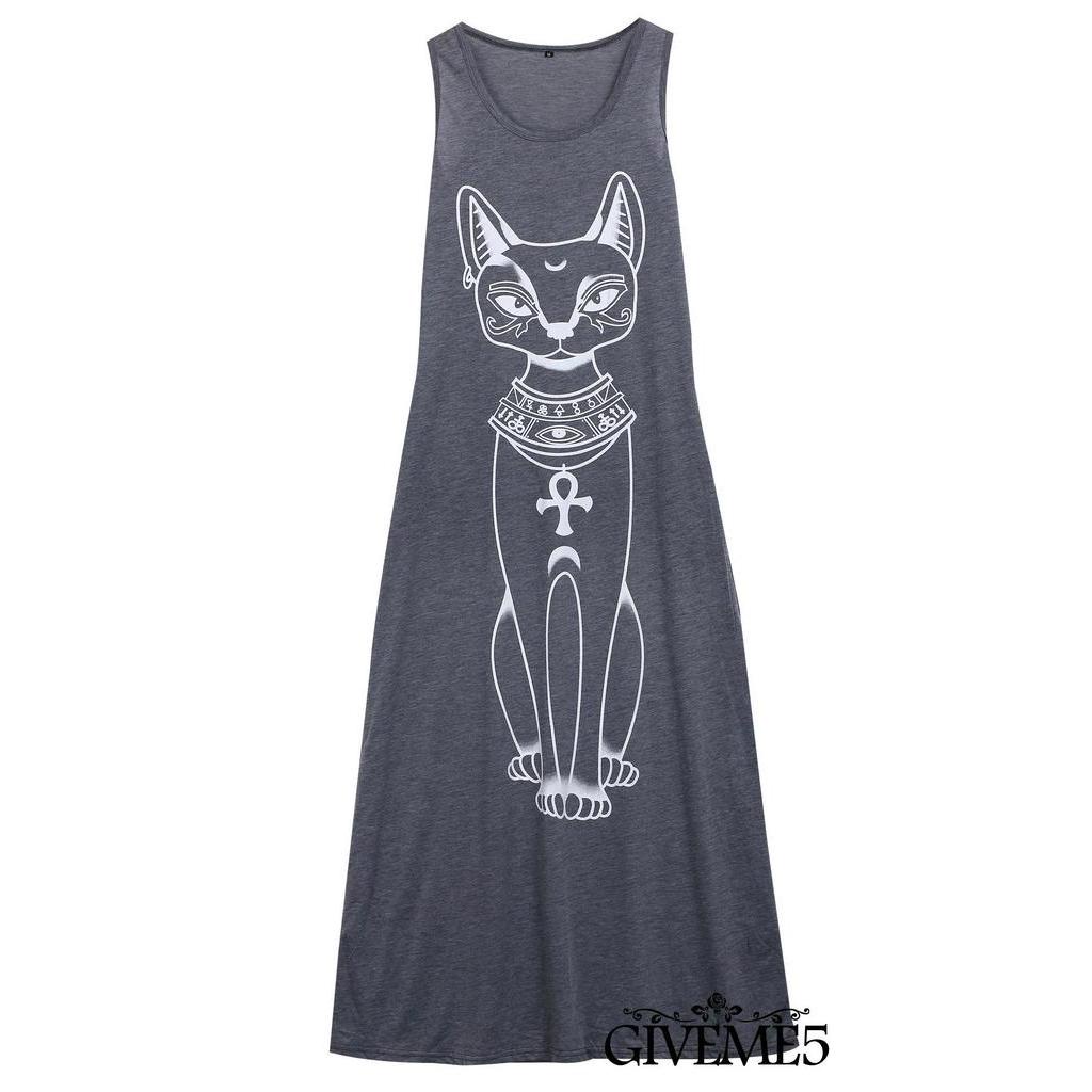 Đầm Maxi Nữ Cộc Tay Cổ Tròn Dáng Dài Thời Trang Boho