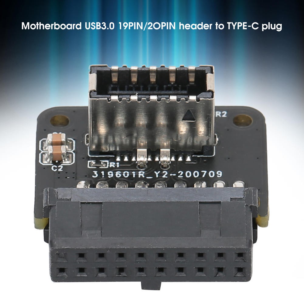 [READY STOCK] Connector USB3.0 19P/20P to Motherboard TYPE‑E 90° Chassis Front Plug‑in Port PH73B | BigBuy360 - bigbuy360.vn