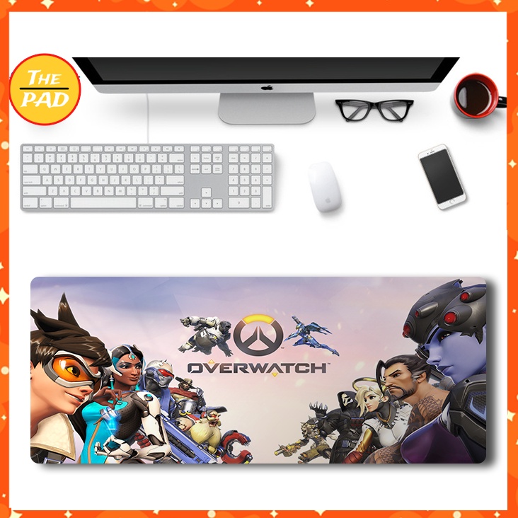 Lót Chuột Game OverWatch, Cao Su 30x80, 40x90, In 3D Đẹp, Bền Chắc, Nhiều Mẫu