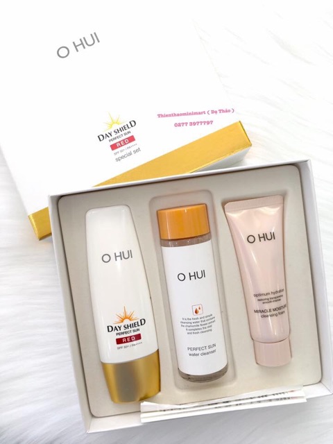 💧 Bộ Kem chống nắng OHUI Perfect Sun Pro Black SPF50+/PA+++ Special Set