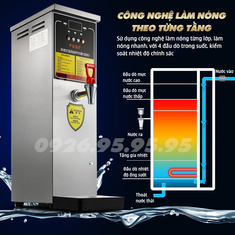 [Sỉ] Máy cây đun nước nóng tự động cấp SIÊU TỐC FEST RC10 CHÍNH HÃNG - Thiết bị máy móc pha chế