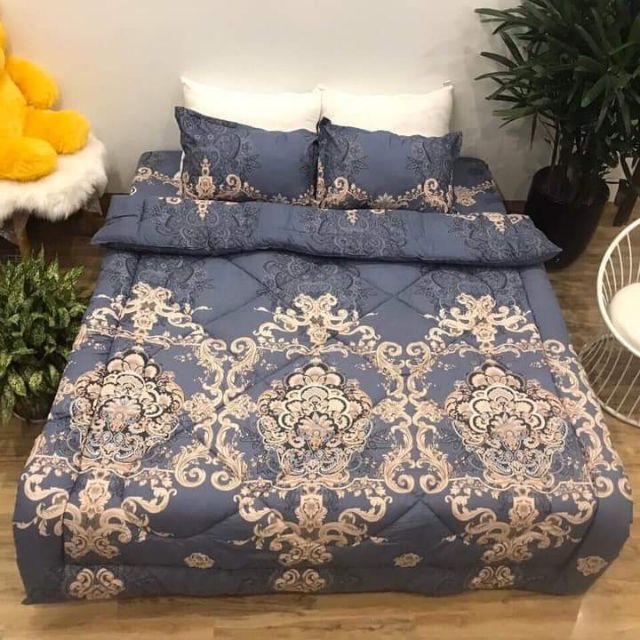 Set 5 Món Chăn Phao Drap Gối ( Chăn Phao Siêu Nhẹ) Gồm 1 Chăn Phao 2 áo gối 1 áo gối ôm 1 Drap Bọc Đủ Kích Thước album01