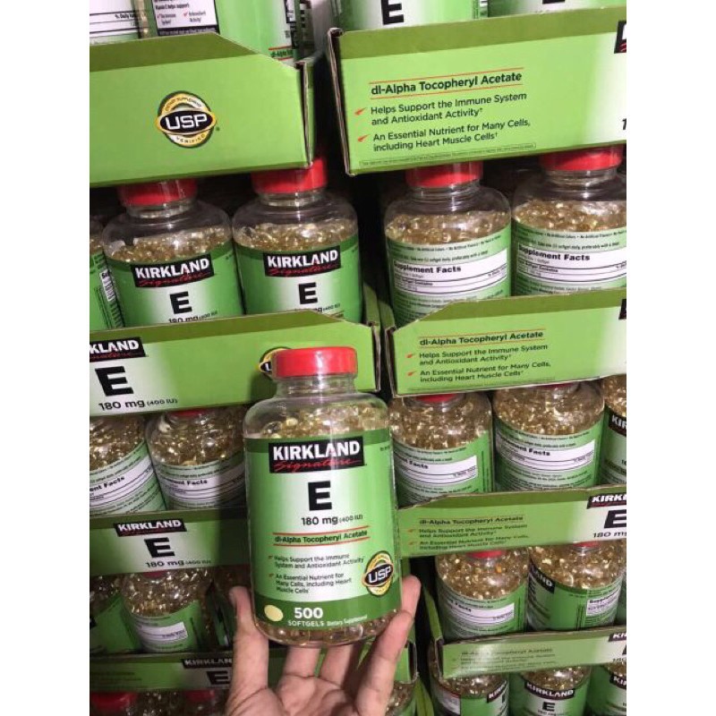 Vitamin E 400 IU 500 viên Kirkland  (Date 2024) - HÀNG CHUẨN | Thế Giới Skin Care