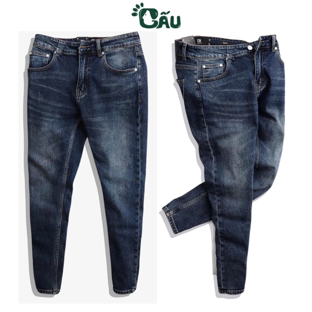 Quần jean nam rách Gấu 194 was cào kiểu vải jeans co dãn, dày dặn form slimfit - 17