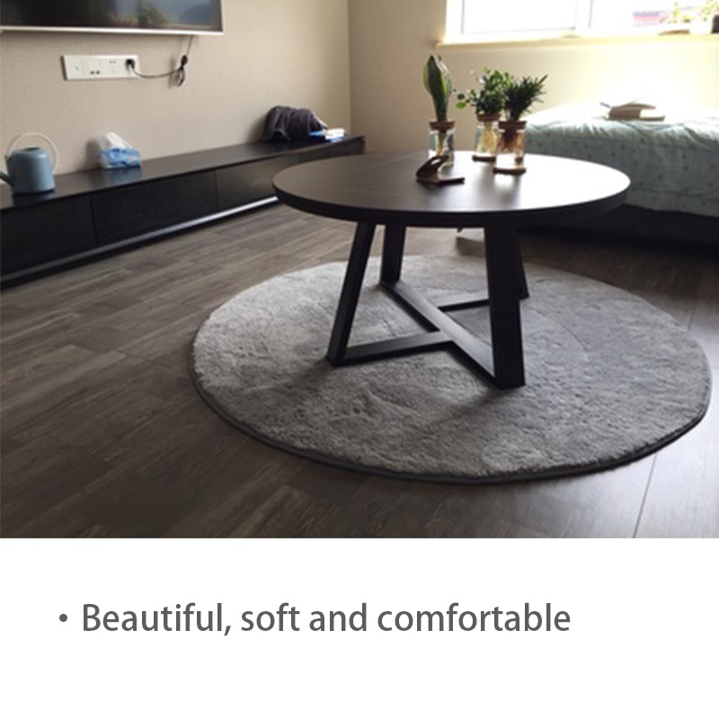 Thảm lông tròn trải sàn chống trượt phong cách tatami trang trí nhà/ phòng ngủ/ sofa 80/100/120CM