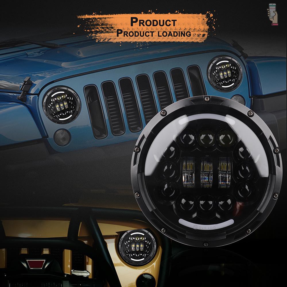 Đèn Pha Led 7 Inch 12V/24V Phong Cách Retro Cho Xe Mô Tô Jeep Wrangler