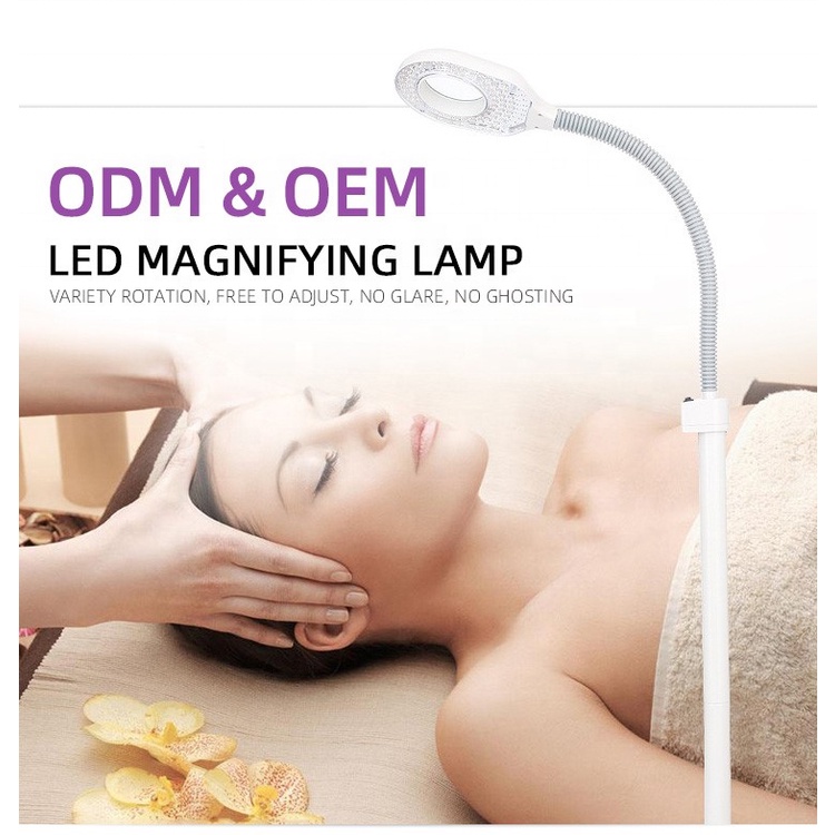 Đèn Lúp Led Soi Da - LED Magnifying Lamp  nối mi làm nail spa tatoo chân nặng ánh sáng mát chỉnh được ánh sáng