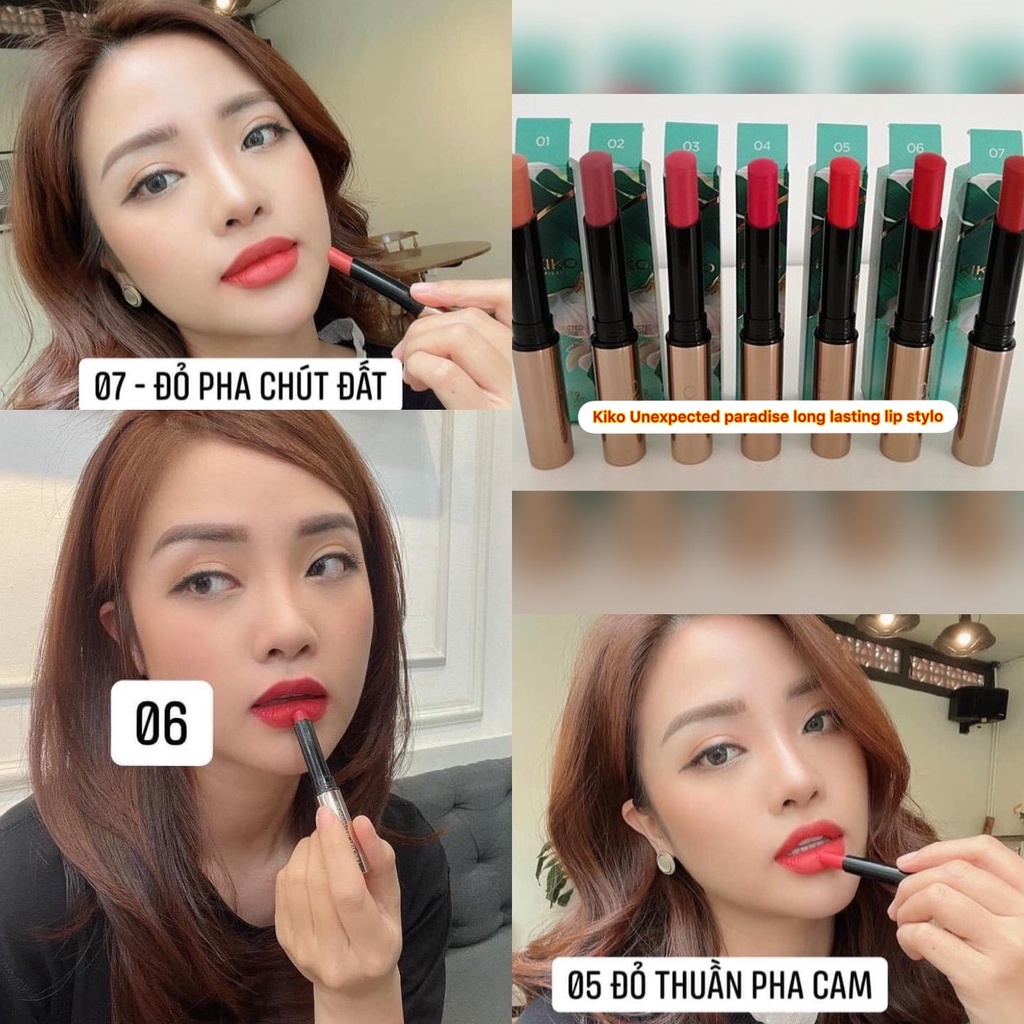 Son lì lâu trôi Kiko Unexpected Paradise Long Lasting Lip Stylo - Son Môi lâu trôi 12 giờ- Kiko Milano  Italy