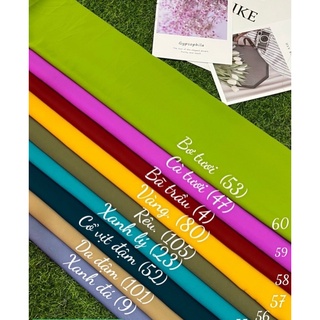Vải Silk lụa trơn ko bóng may áo dài bà ba