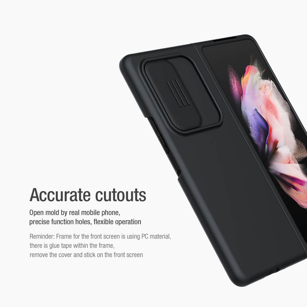 Ốp lưng chống sốc silicon cho Samsung Galaxy Z Fold 3 bảo vệ Camera hiệu Nillkin Camshield Silky - hàng nhập khẩu
