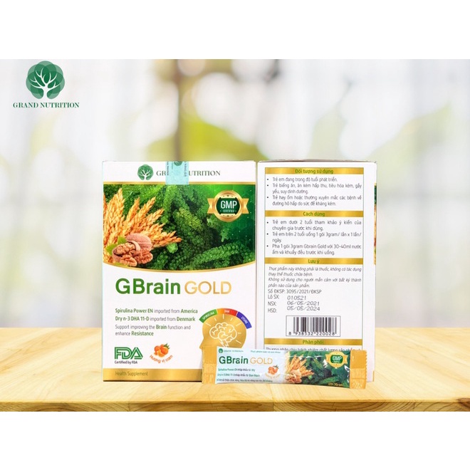 Cốm Trí Não G-brain Gold ❤️[ CHÍNH HÃNG ] ❤️ Hỗ Trợ Phát Triển Trí Não Cho Bé