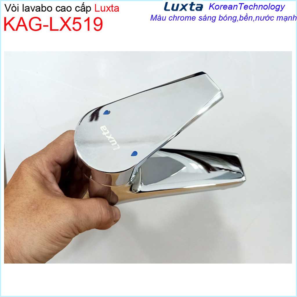 Vòi lavabo lạnh Luxta KAG-LX519 gật gù, vòi chậu rửa mặt thân lớn chrome bóng nước mạnh sử dụng siêu bền
