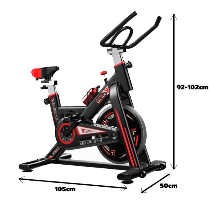 Xe đạp tập thể dục tập gym tại nhà Tôshikô Pro Gen X8 - khung thép chịu lực cao, bánh đà 8kg, bảo hành 3 năm