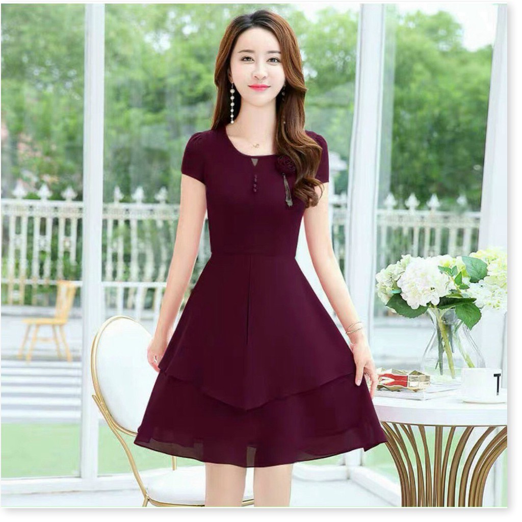 ĐẦM VOAN Ý,THIẾT KẾ HỌA TIẾT TRƠN NHƯNG KHÔNG KÉM PHẦN SANG TRỌNG,CHẤT LIỆU VÃI THOÁNG MÁT KHÁNH AN STORE