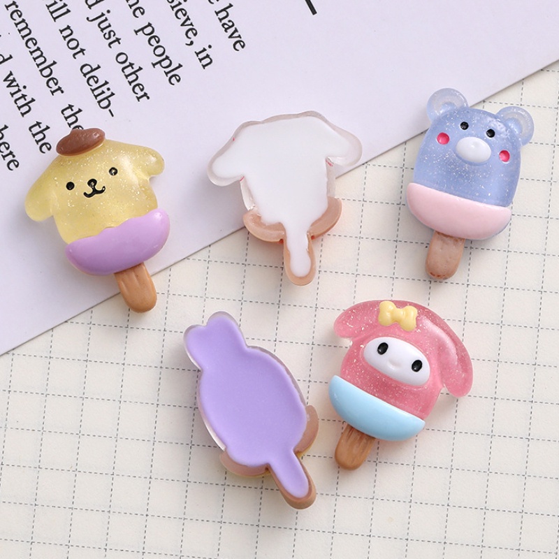 1 Cây Kem Nhựa Resin Trong Suốt Màu Trong Suốt Dễ Thương Dùng Làm Đồ Trang Sức DIY