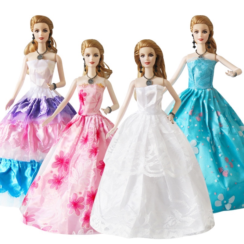 Quần áo đồ chơi trẻ em, quần áo barbie, váy búp bê cô gái 30cm TTD113
