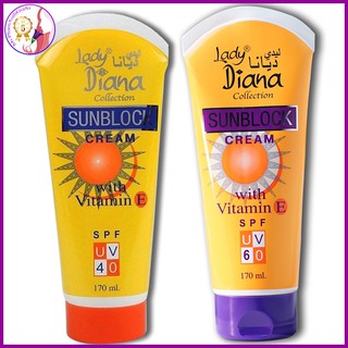 Kem chống nắng lady diana sunblock with vitamin e uv60 –bảo vệ làn da bạn với môi trường nắng nóng khắc nghiệt nhất