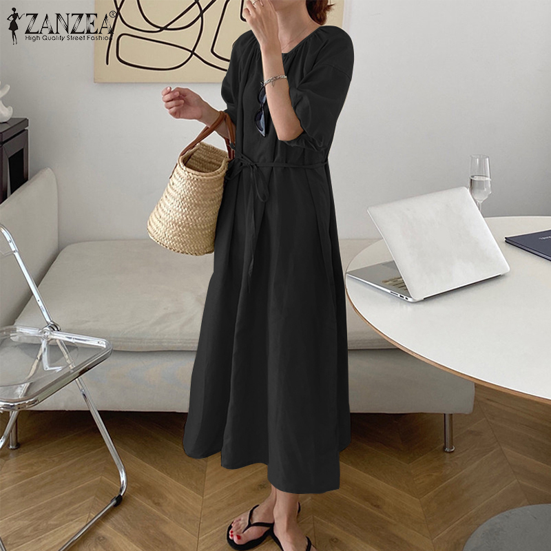 Đầm Maxi ZANZEA Cho Nữ Tay Ngắn Thời Trang | BigBuy360 - bigbuy360.vn