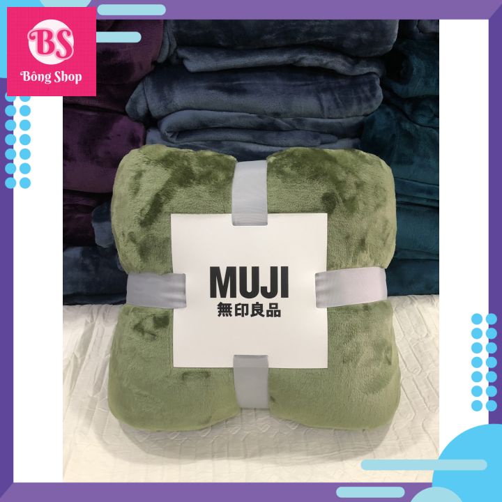 Chăn lông tuyết Muji siêu mềm mịn, chăn lông tuyết cao cấp