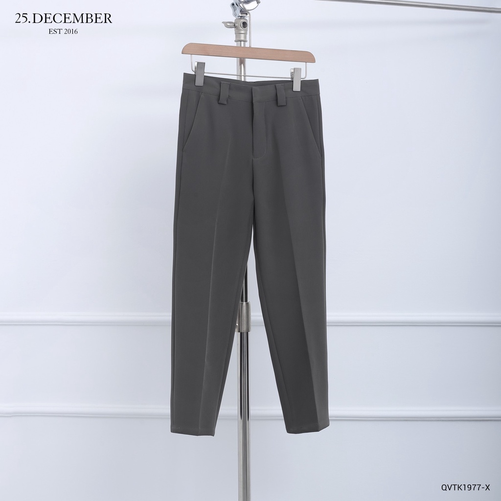 Quần vải nam basic, chất cotton dầy dặn, phom dáng hàn quốc - 25.December QVTK1977