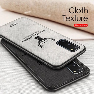 Ốp điện thoại vải hình hươu cho Samsung Galaxy S20 Plus Ultra FE S 20 21 20Plus 20Ultra 20FE 21Plus 21Ultra