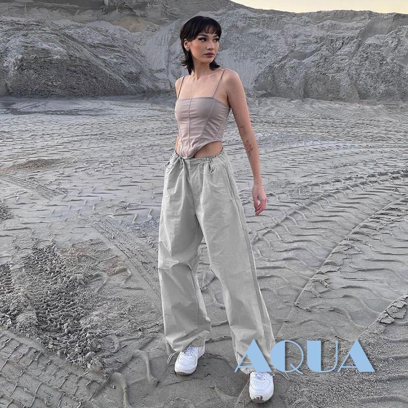 Anana Quần Dài Lưng Vừa Màu Trơn Phối Túi Thời Trang Công Sở Cho Nữ