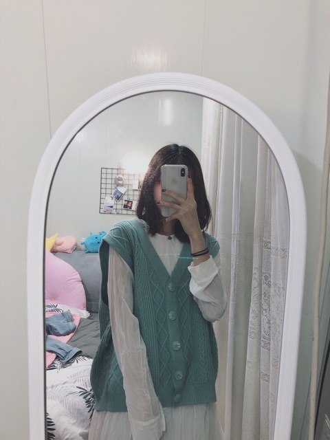 (Có sẵn) Váy trắng babydoll dài / Áo gile len ulzzang / Set váy maxi ( có ảnh thật) | BigBuy360 - bigbuy360.vn