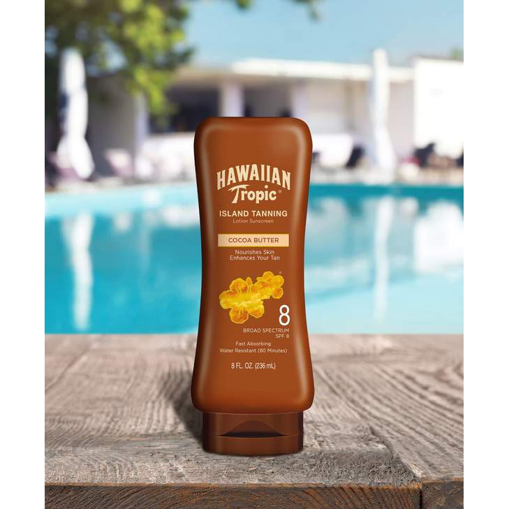 Dưỡng thể chống nắng & giúp da rám nắng Hawaiian Tropic Tanning Lotion Sunscreen SPF 8 236ml