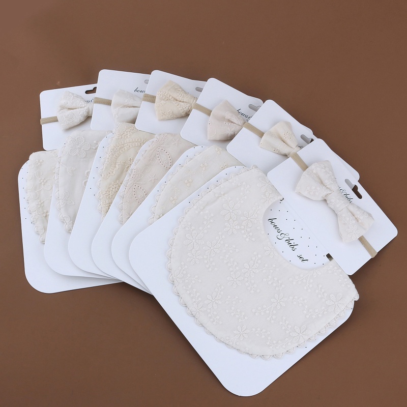 Khăn Yếm Thắt Nơ In Họa Tiết Xinh Xắn Cho Bé