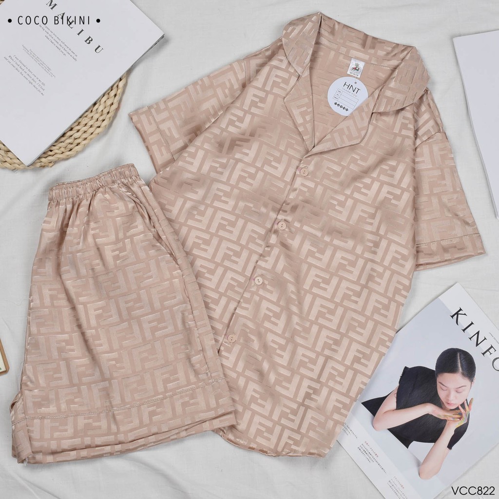 𝑪𝑶𝑪𝑶 𝑩𝑰𝑲𝑰𝑵𝑰 Bộ Đồ Ngủ - Đồ Mặc Nhà Lụa Gấm ( VCC822 ) | BigBuy360 - bigbuy360.vn