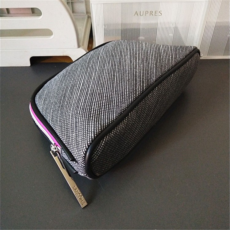 ✷✤❈▬Túi đựng mỹ phẩm bằng vải canvas màu xám mới của Lancome, clutch, ví tiền xu, đồ đơn giản, hoàn thiện