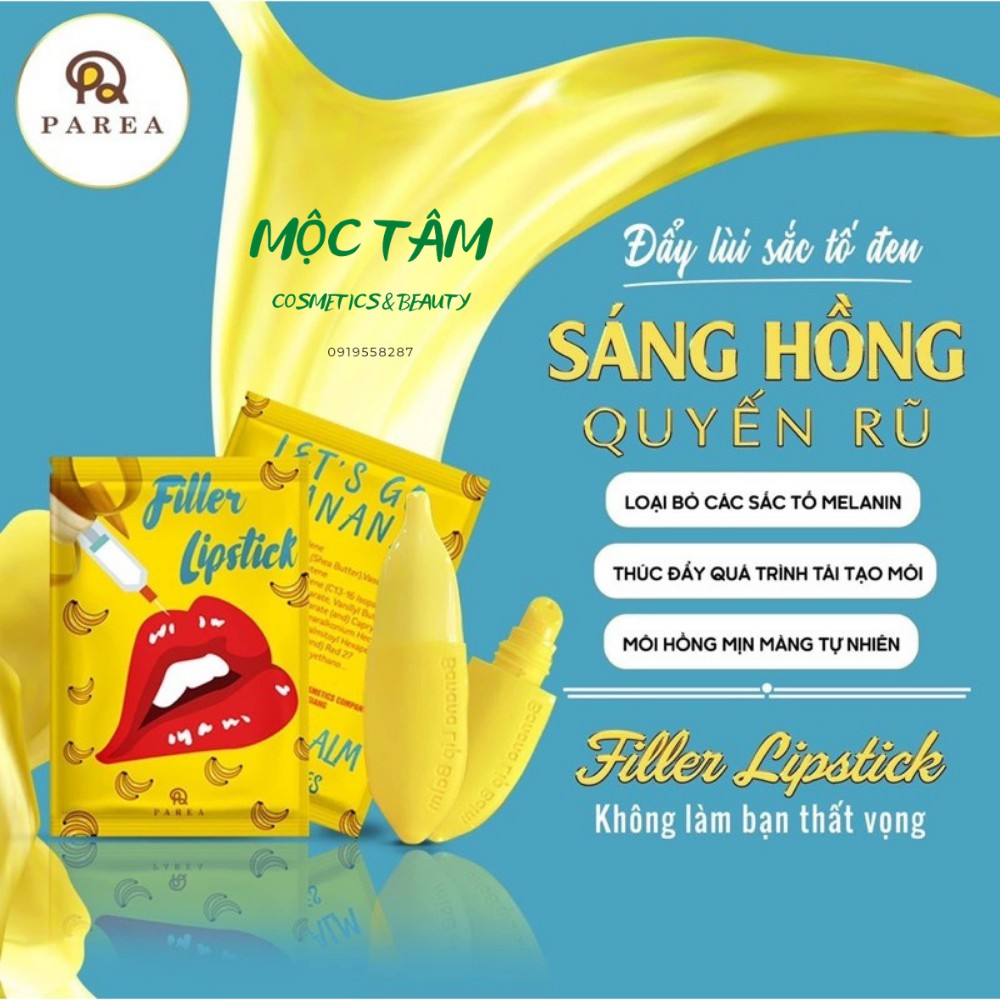 Son Chuối Dưỡng Môi, Khử Thâm Môi Collagen Filler Lipstick Banana, Ủ Môi Căng Mọng Sáng Hồng. Tặng Kèm Son Kem Lì | BigBuy360 - bigbuy360.vn