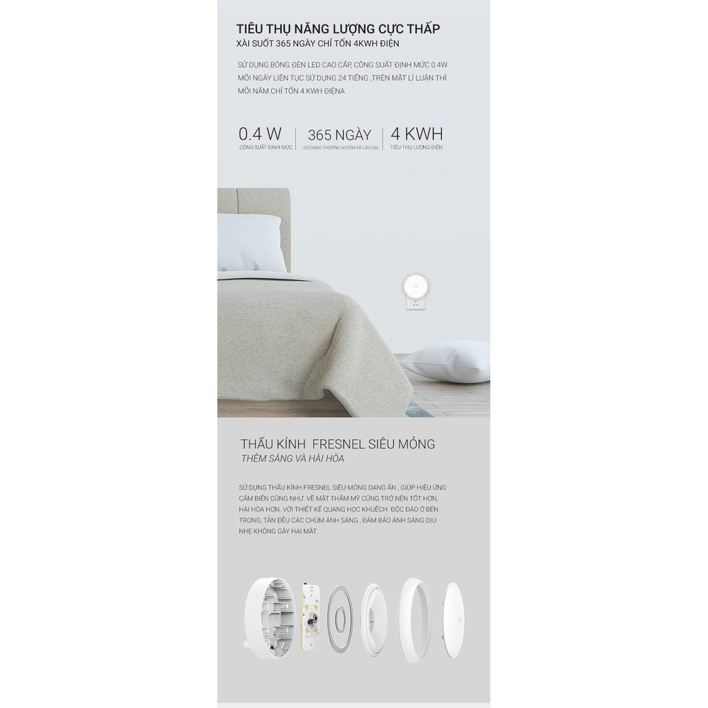 🌟 Đèn cảm ứng ban đêm hồng ngoại có chân cắm Xiaomi Yeelight Motion Nightlight [ 💯 HÀNG CHÍNH HÃNG]