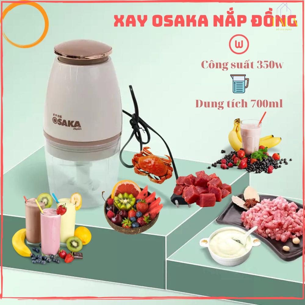 Máy Xay Đa Năng OSAKA Nắp Đồng Japan Cao Cấp 350W FP126P - Xay Thịt Cá Rau Củ - Xay Sinh Tố - Xay Đá (Bảo Hành 12th)