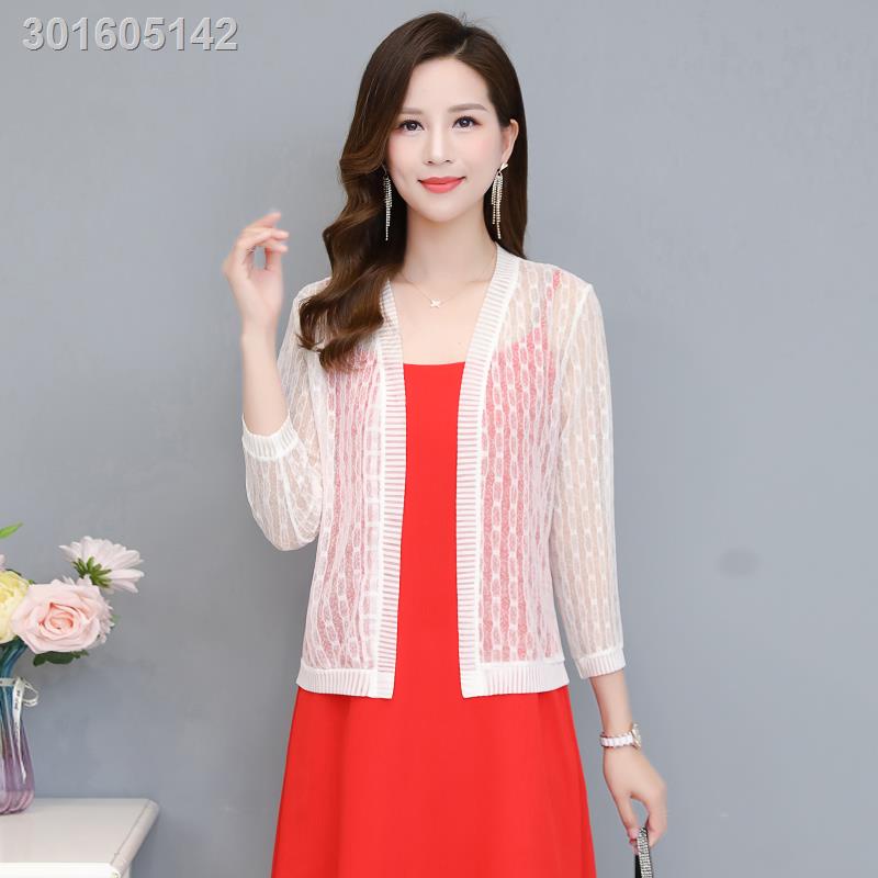 Áo khoác cardigan ren mỏng kiểu ngắn thời trang mùa hè cho nữ