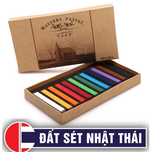 MÀU PHẤN TIÊN VẼ ĐẤT SÉT NHẬT, HOA GIẤY, HOA ĐẤT, BÚP BÊ, NHUỘM TÓC SIÊU ĐẸP - MASTER PASTEL 12 COLORS