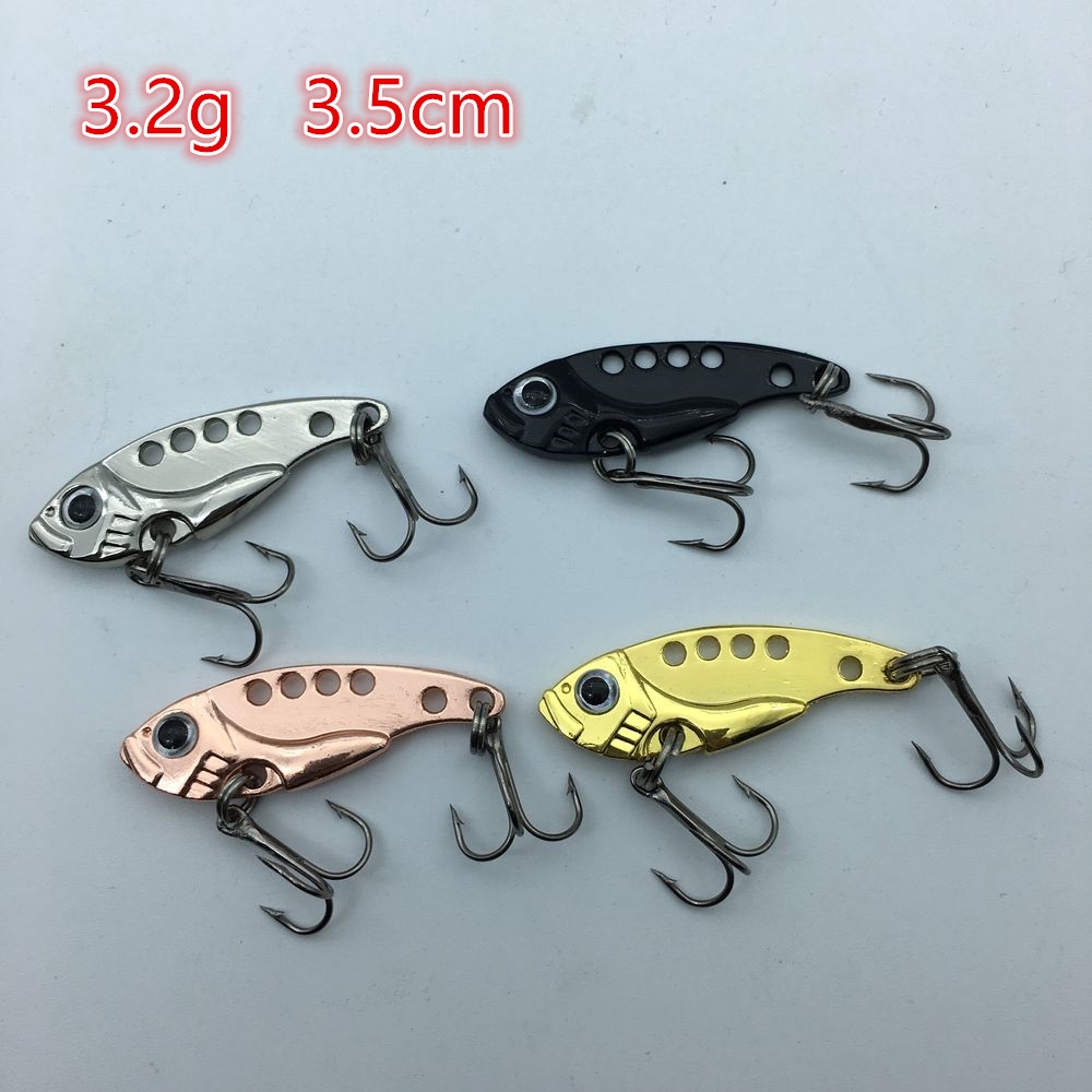 Mồi câu cá hình cá 3.5cm 3.2g làm từ kim loại có lưới câu