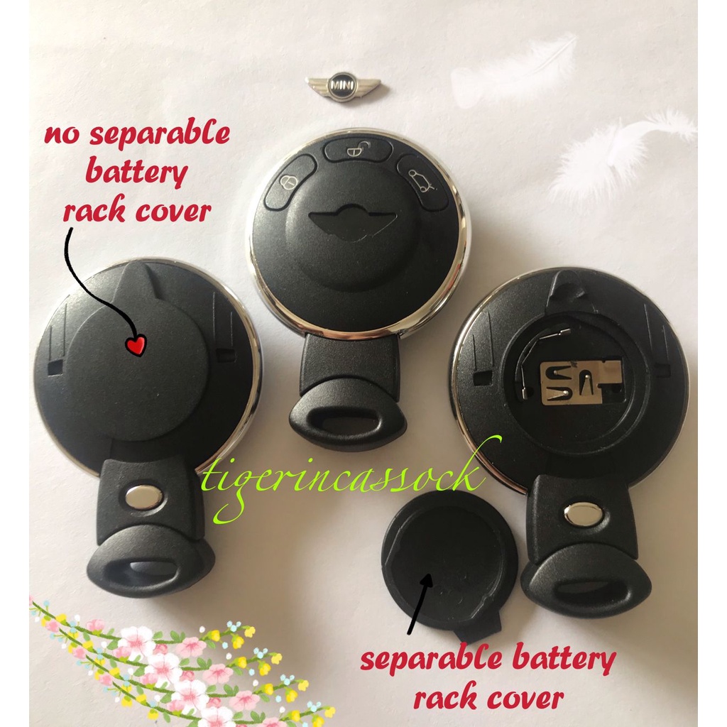 Vỏ chìa khóa thông minh 3 nút BMW mini cooper R56 (không có ngăn pin)