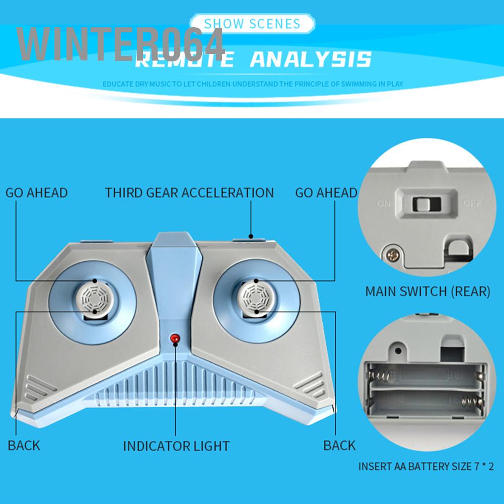 Điều khiển từ xa 2.4G Đồ chơi dưới nước mô phỏng thuyền cá cho hồ bơi trong phòng tắm Winter064