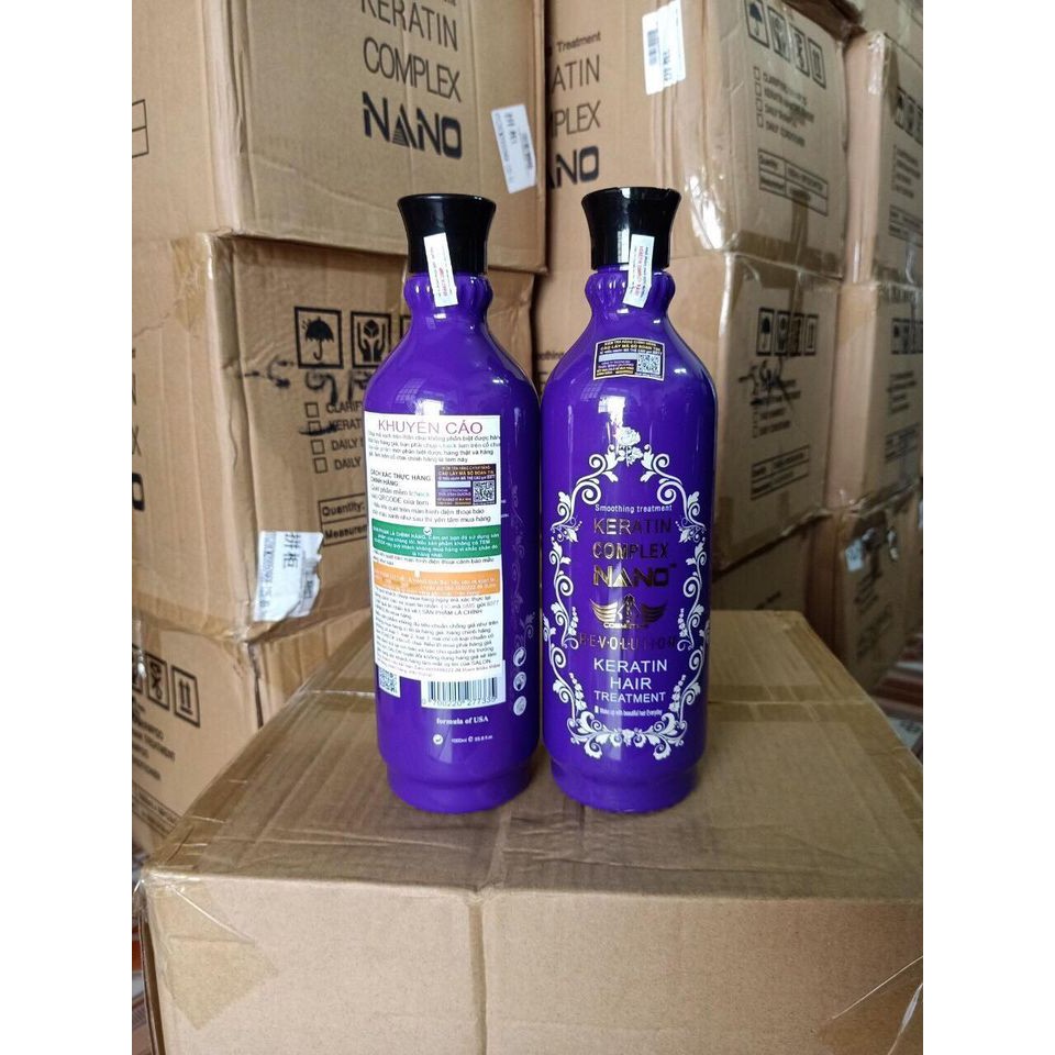 Kem phục hồi và làm thẳng tóc Keratin Nano Complex 1000ml, chỉ bán hàng chuẩn