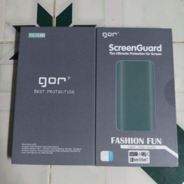 Bộ dán Gor cho samsung Note Fe/ Note 7 Full màn hình ( 02 mặt trước + 01 dán trong mặt sau và 1 dán sau cácbon )