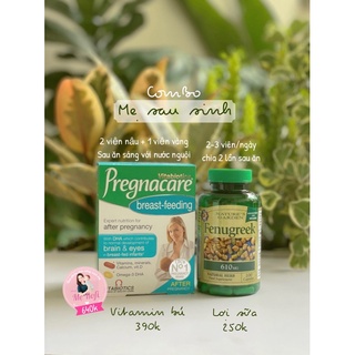  Vitamin tổng hợp Pregnacare bú Lợi sữa cỏ cà ri Nature’s Garden sau sinh Mẹ Rofi
