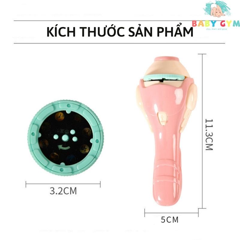 Đèn pin chiếu hình cho bé mẫu mới 80 hình, 120 hình rõ nét, có sẵn pin cho bé thỏa sức khám phá BABYGYM