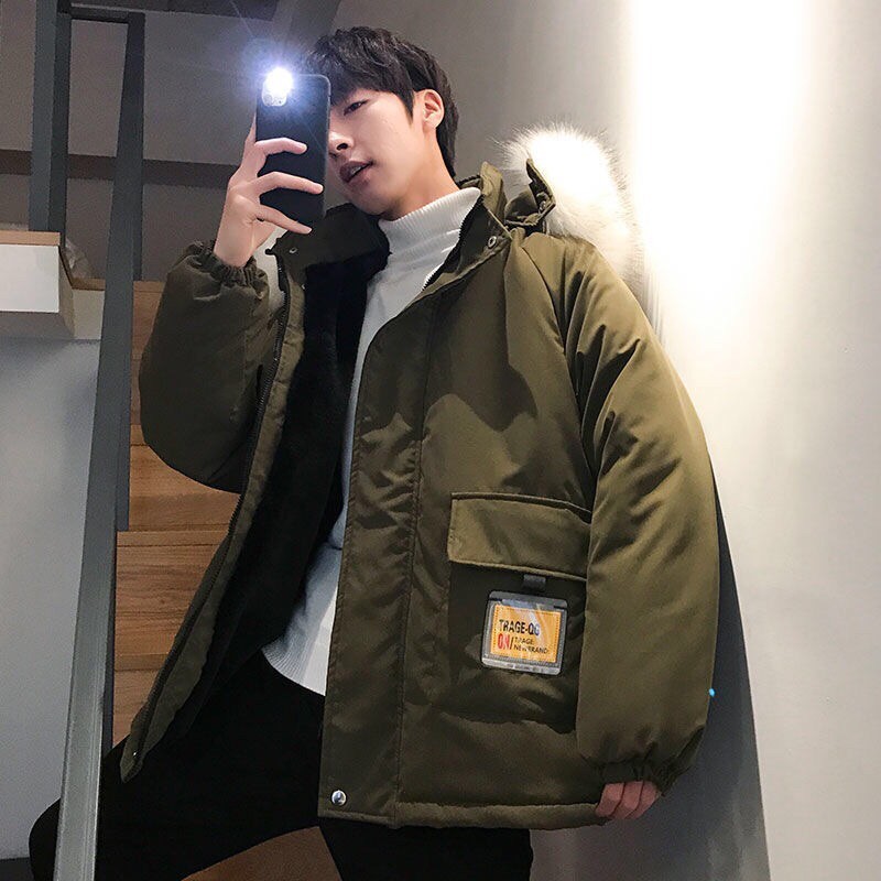 Áo khoác nam size M-5XL lông mũ có thể tháo dời