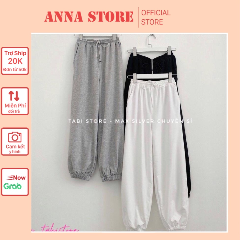 Quần jogger dưới 68kg Hottrend annastore - Trơn bó ống chun unisex