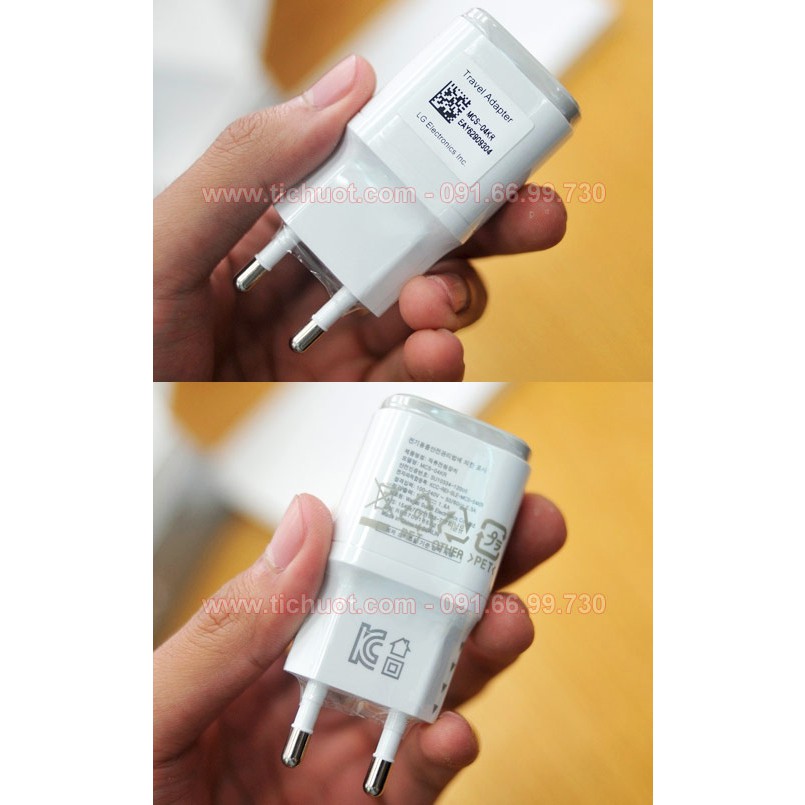 Củ Sạc LG 5V-1.8A MCS-04 G Flex,G2,G3,G4 ZIN Chính Hãng