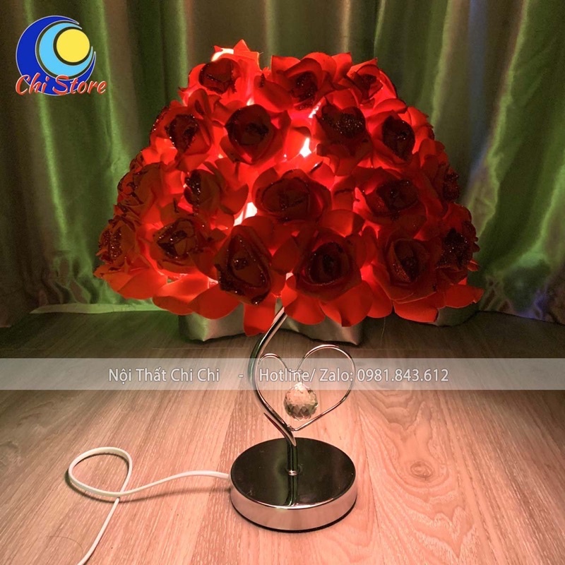Đèn Ngủ Để Bàn Hoa Hồng - Quà Tặng, Quà Cưới, Trang Trí Phòng Cưới Siêu Xinh HÀNG SẴN